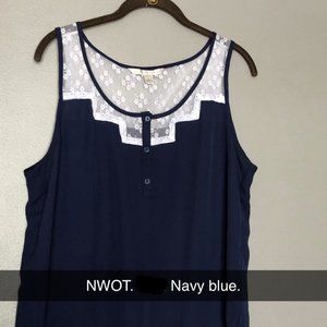 Navy/Lace Tank - image 1